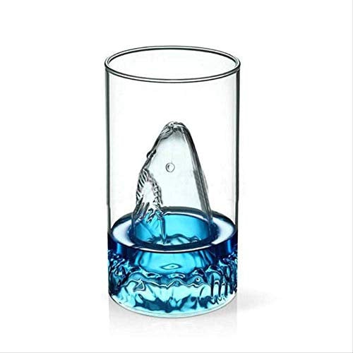 BAJIE Coffee Cupcreative Home Bar Crystal Beer Big Shark Copa de Vidrio Jarra de Vino Jarra de Cerveza Jarra de Cristal Whisky Vodka Tea Coffee Cup 350Ml Beer Cups 350Ml