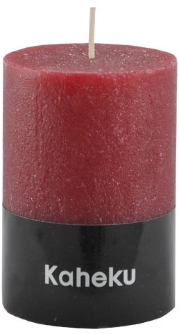 Kaheku Rustik Stumpenkerze Cylinderkerze Rot Bordeaux-rot 5 cm 10 cm