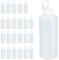 Relaxdays 24 x Quetschflasche, 1000 ml, für Saucen, Spritzflasche zum Befüllen, Squeeze Flasche, Kunststoff, Saucenflasche, klar