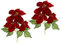 Künstliche Poinsettia Blume aus Samt mit 3 Blüten Kunstblume Weihnachtsstern Weihnachtliche Einzelblume Zweig Weihnachtsdeko Weihnachtsblume X'Mas Strauß Geschenk Deko Adventsstern Christstern