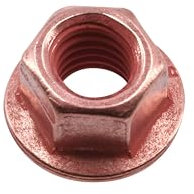 Connect 30737 Copper Flashed Nut Flanged & Self Locking M8 x 1.25 x 12mm Hex 5pc