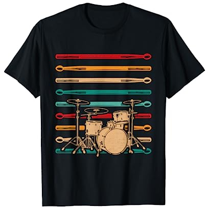 Drummer Schlagzeug Schlagzeug Schlagzeug Musiker Rock Band T-Shirt