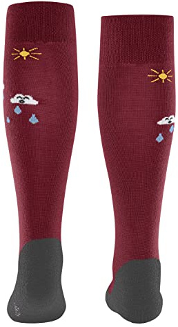 FALKE Unisex Kinder Kniestrümpfe Active Rainboot, Nachhaltiges Lyocell Wolle, 1 Paar, Rot (Ruby 8830), 35-38