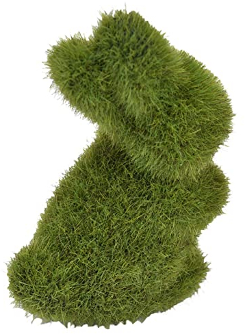 HERCHR Osterhasen-Häschen-Dekorationen, Moos-Osterhasen-Häschen-Statue, Kaninchenfiguren für Innen- und Außen-Osterdekorationen