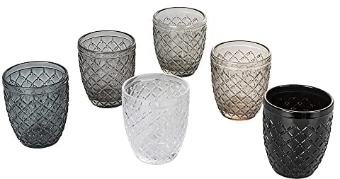 Villa d'Este Home Tivoli 5911618 Castle Stones Wasserglas, 325ml Kapazität, 6 Stück