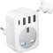 FSTravelP UK to European Plug Adapter, European Plug with USB Ports (3 USB & 1 Type C), Travel adapter UK to Europe Use in EU Germany Spain France Norway Morocco Italy Switzerland etc Type C Plug