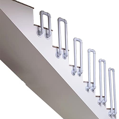 Lkjpo Handläufe U-förmiger Treppenhandlauf, Rutschfestes Sicherheits-industrielles Schmiedeeisen-Geländer Für Garten-Loft-Korridor-Landhaus-Hotel, Stützstangen Für Ältere Kinder(Size:35x20CM)