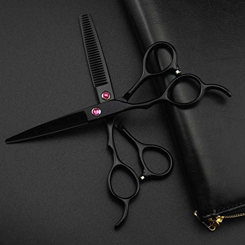 Professionelle Friseurschere für Linkshänder, Haarschneide-Set, Haarwerkzeuge, Haarschere, gerade Schere, Effilierfriseurschere, Salon, 5,5-Zoll-Set
