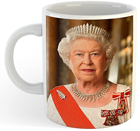 Fabulous Mug Céramique Reine Elizabeth Couronne Angleterre Royaume Uni Portrait