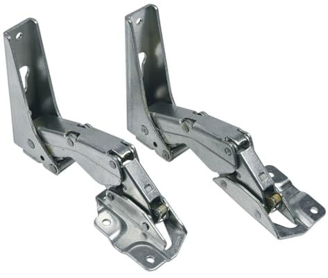 easyPART Kompatibel/Ersatz für Küppersbusch 10028526 2X Scharnier Oben Unten Kühlschrank wie Bauknecht 481231018672 Indesit C00310966