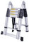 TREPPE Teleskopleiter aus Aluminium, doppelseitig, 5 m (2,5 m + 2,5 m)