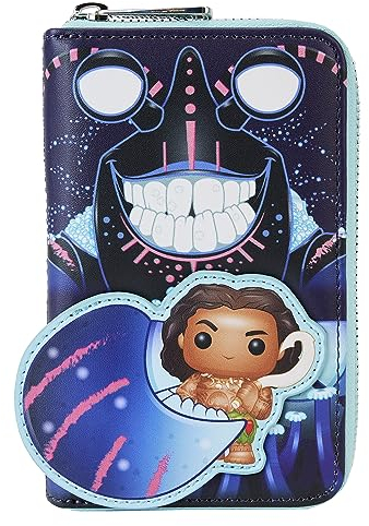 Loungefly Disney - Moana - Tomatoa Maui - Vaiana -Wallet - Exclusivité Amazon - Sac Mignon à Collectionner - Idée de Cadeau - Produits Officiels - pour Les Garçons, Girls Les Hommes et Les Femmes