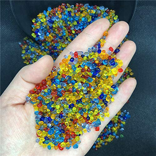 HXSCOO 50 g K5 Mini Mix Glas Kies Stein Farbige Glasur Felsen Aquarium Aquarium E126 Steine ​​und Kristalle