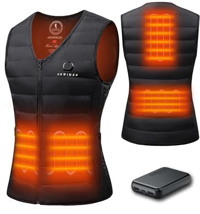 HEWINZE Beheizbare Weste Damen - Wärme weste mit akku 5V, heizweste jagd…