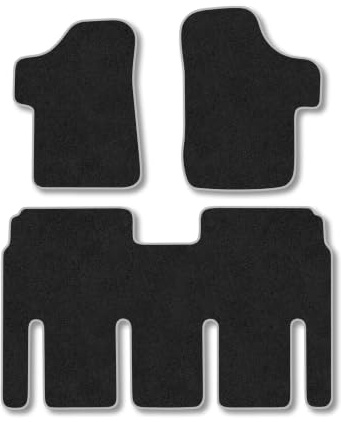 Mercedes Vito (2003-2014) [Dualiner] Carpet Car Mats | Grey Edge Trim Tailored Fit Floor Mats Full Coverage Protection Accessories Easy Clean Anti Slip Made in the UK