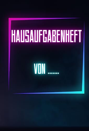 Hausaufgabenheft in Neon