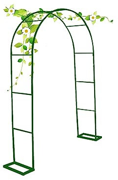 Gartenbogen Metall,Rosenbogen Torbogen Romantisch,Torbogen Rankhilfe Stabil für Kletterpflanzen,Pergola Rankgitter für Rasen,Terrasse, Party-Hochzeitsdekoration,Wetterfest ( Color : Green , Size : 300