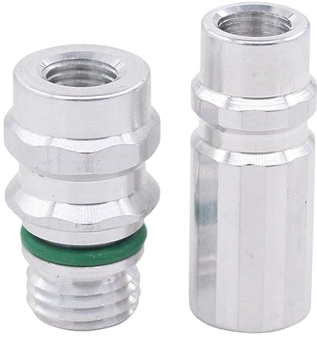 Klimaanlage HD Anschluss ND Anschlüsse R134A Adapter Klimaanlagen Ventilrücklauf Umrüstsatz AC Kältemittel Umrüstadapter Niederdruckseitenanschluss Hochdruckseitenanschluss für KFZ Auto Fahrzeuge