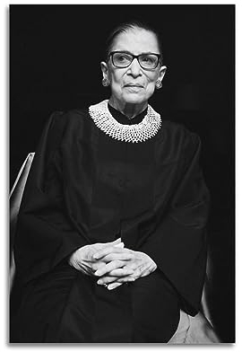 TeDe Ruth Bader Ginsburg 2 Dekoratives Gemälde, Druck, Leinwand, Wandkunst, Wohnzimmer, Schlafzimmer, Poster, Gemälde, 20 x 30 cm, ungerahmt