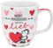 Sheepworld Tasse Motiv Hab dich lieb | Kaffeetasse, Porzellan, Tasse mit Spruch, 40 cl | Geschenk Paare, Liebe, Valentinstag | 48514