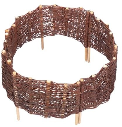 BooGardi Beetbegrenzung aus Weide · in vielen Größen · 30 cm x Ø 70 cm 1x Kreis · Garten Steckzaun zur Beetumrandung · Rasenkante aus Weidengeflecht