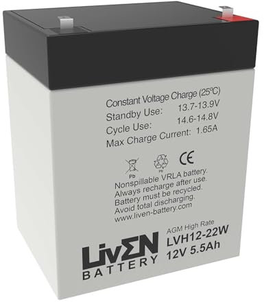 Batería 12V 5,5Ah C20 22W Alta Descarga Liven LVH12-22W