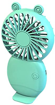 ZDdp Mini ventilador portátil de verano, ventilador de bolsillo pequeño, ventilador de mano para exteriores, mini ventilador eléctrico, color verde