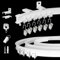 Flexible biegbare Vorhangschiene, 2,4 m, gebogene Vorhangschiene, Decken- oder Wandmontage, Vorhangschienensystem, Raumteiler, Deckenschiene, Set für Dusch- und Wohnmobil-Vorhänge