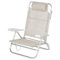AKTIVE Klappbarer Strandstuhl, 8 Positionen, Beige, 48 x 49 x 82 cm, Inklusive gepolstertem Kissen, Tragegriffe, Belastbar bis 110 kg, Stühle mit verstellbarer Rückenlehne, Mehrere Positionen (62668)
