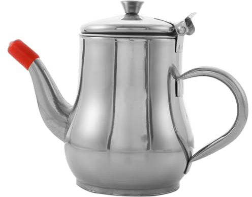 Alipis Contenedor De Aceite Inoxidable 400 Ml Filtro De Malla Fina, Olla Anti-goteo y Resistente Para Cocina, Adecuado Para Filtrar y Almacenar Aceite De Cocina, Grasa o Jugos, Tapa Hermética