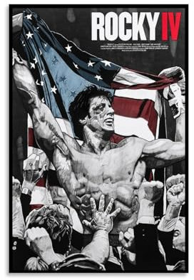 Rocky Iv Filmposter, dekoratives Gemälde, Leinwand, Wandposter und Kunstdruck, moderne Familienschlafzimmer-Dekoration, Poster, 30 x 45 cm