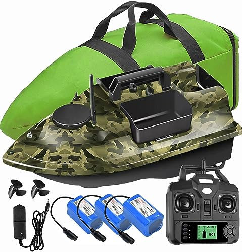 YLLLLY 12000mah 500M GPS Fishing Bait Boat 3 catapult bays, bait boats for carp fishing with gps, 16 memory points,With Handbag,and other small gifts, one key return.(Boat B)