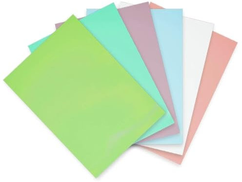 ASENME Karten mit gemischtem Spiegeleffekt, 18 Einheiten, A4-Format - Metallischer Karton (Pastellfarben, A4 / 18 Einheiten)