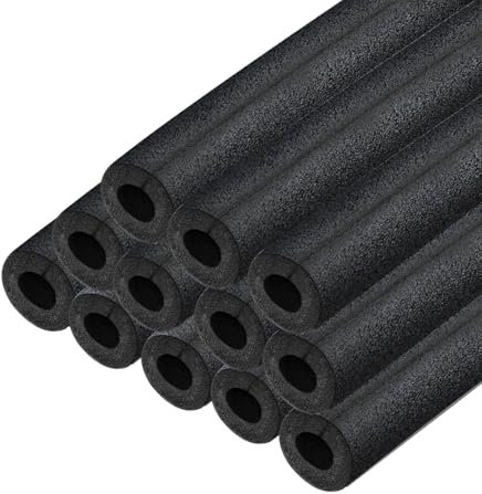 TOPDURE Isolierende Schaumstoff-Rohrabdeckungen, Outdoor-Wasserrohrisolierung, Wasserrohr-Frostschutz, Schaumstoffrohr, geeignet für Außen- und Innenwasserleitungen (12 Stück, 2,5 cm)