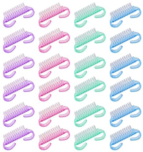24 Pack Handle Grip Nail Brush, Nail Cleaner Brush, Nail Brush for Cleaning Fingernails and Toes, Nail Brush Kit for Men and Women