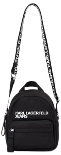 Karl Lagerfeld Jeans, Damen, Essential Nylon Mini Back Pack Crossbody, Schwarz, Einheitsgröße