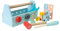 Owl & Fox Wooden Tool Caddy Set for Toddlers, Encourages Imaginative Play and Skill Development, Includes Screwdriver, Spanner, Hammer, Nuts and Bolts, Made from FSC Certified Wood, For Ages 3+
