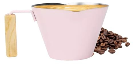 Espresso Extraction Cup, Coffee Measuring Cup, 100ml Measuring Cup, Milk Pitcher with Handle, Double Spout Pitcher, Stainless Steel Pouring Cup, Measuring Cup, Milk Frothing Cup