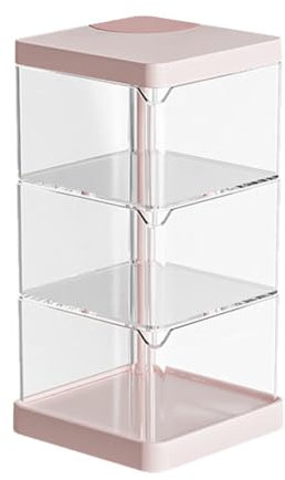 Desktop Rotante di Stoccaggio Cancelleria Gioielli Cosmetici Organizzatore per la Casa Piccoli Oggetti Storage Funzionale BgH311 (D, Taglia Unica)