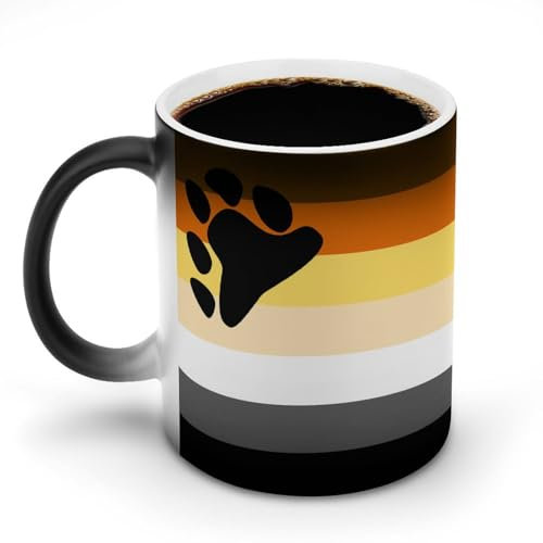 Orso Gay Orgoglioso Bandiera Personalizzata Tazza di Caffè Cambiare Colore Sensibile Al Calore Tazza di Caffè In