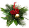 Blumen-Senf Wintertraum - Weihnachtsblumenarrangement mit roten Rosen, Tannenzweigen & Goldener Christbaumkugel inkl. kostenloser Glückwunschkarte