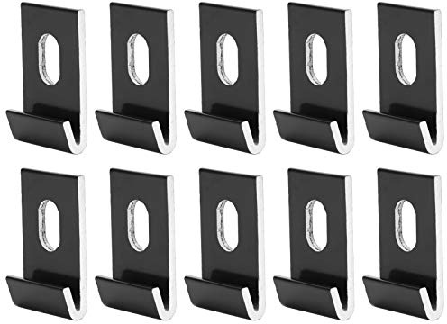 Greenhouse Base Clips, 10Pcs Hook Fixings Attaches A um Greenhouses A um Fixture Set Tool for OutdoorA SetSilver (Black)