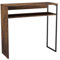 URBNLIVING Console en bois et acier de 80 cm pour salon, couloir avec étagère de rangement (marron rustique)