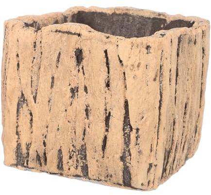 GALPADA Pot de Fleurs Ciment Carré Jardinière Moderne Résistante Aux Intempéries pour Plantes et Balcon Intérieur Extérieurs