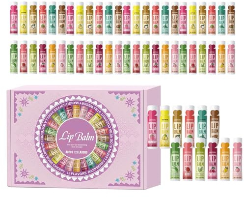 Lippenbalsam Set 48 Stück Lippenglanz Beauty-Set Mit 12