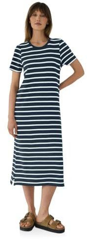 Street One Studio Damen Midi-Kleid mit Raffung am Ärmel