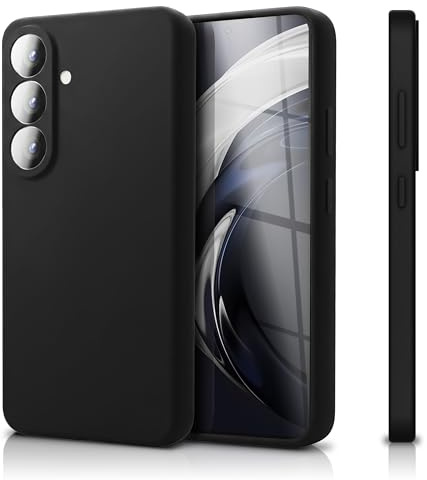 NALIA Silikonhülle für Samsung Galaxy S26 - Hülle, Graphit Schwarz | Flüssigsilikon Anti-Slip, Microfaser-Auskleidung, Linsen einzeln umschlossen, Stoßdämpfend, Anti-Fingerprint
