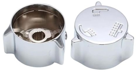 WheatThrive Manopola per doccia, pomello per rubinetto, ricambio per rubinetto, controllo del flusso a 3 livelli, in lega di zinco, argento, confezione da 2 pezzi per valvola miscelatore da bagno