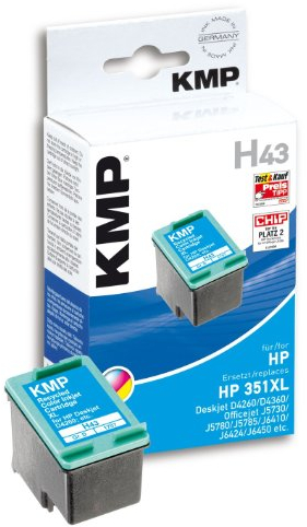 KMP Tintenkartusche für HP Deskjet D4260, H43, color