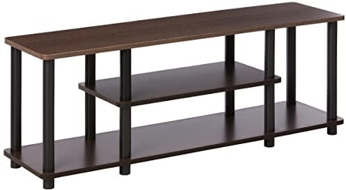 Furinno Entertainment/TV-Regal mit unterschiedlichen Ablageflächen, Dunkelbraun/Schwarz, 29.72 x 29.72 x 41.15 cm